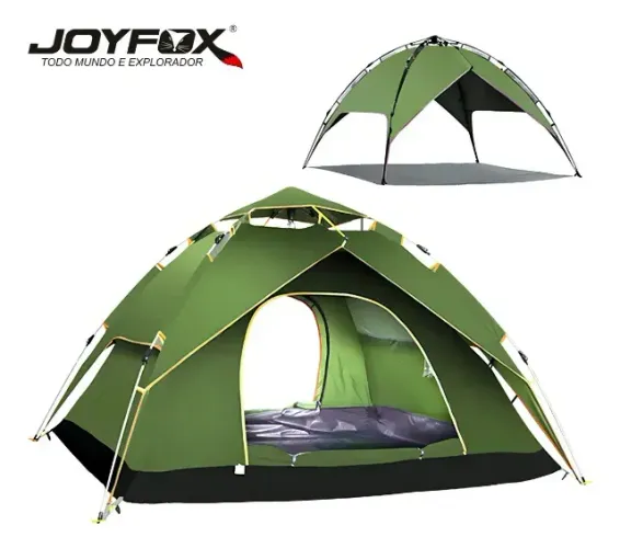 Barraca Camping Automática Joyfox Grande Para 3-4 Pessoas Verde (2)