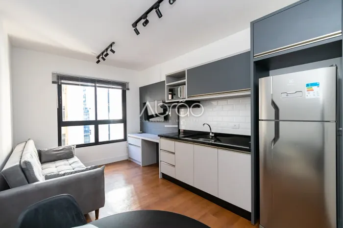 Apartamento Mobiliado com 1 Quarto para Alugar no Batel - Excelente Localização - Pronto p