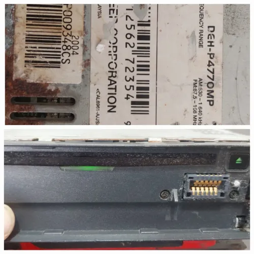 Traseira Pioneer deh-p4770mp ligando