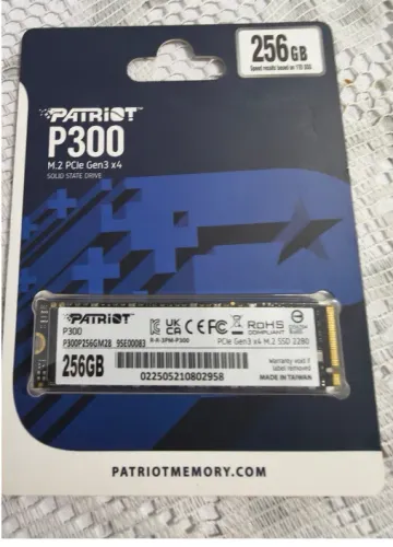 NVME 256GB PATRIOT PCIEX GEN3 X4 SSD 2280 NOVO
