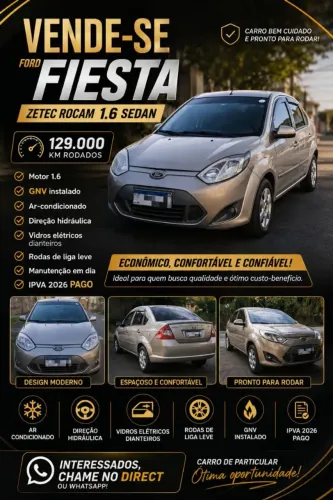 Ford Fiesta Sed. 1.6 8V Flex 4P 2012