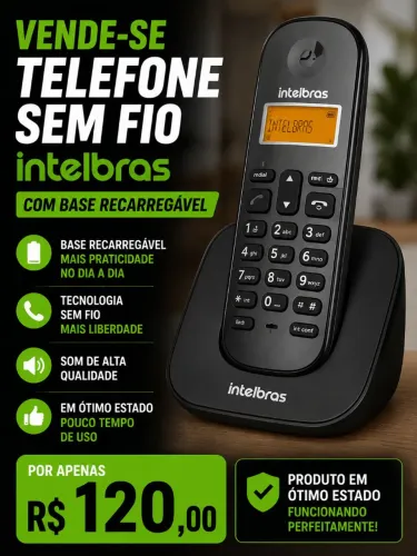 Telefone fixo Intelbras sem fio