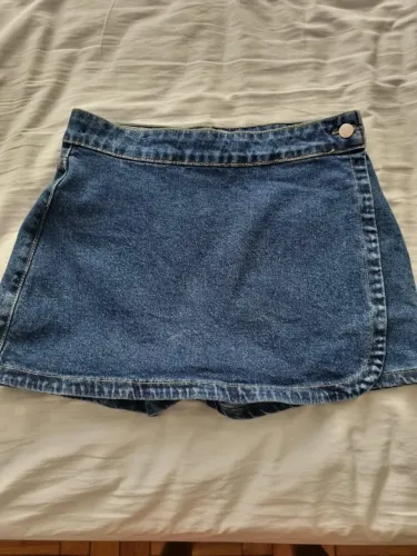 Short saia jeans