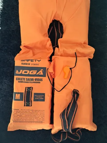 Colete Salva-Vidas Safeti Classe lll, Marca Jogá, tamanho M, capacidade de 35 a 55 Kg