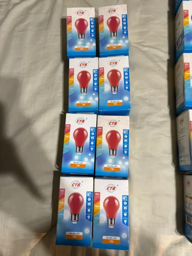 Lâmpada Bulbo Led A60 7W Bivolt Cor Vermelha E27 - CTB 