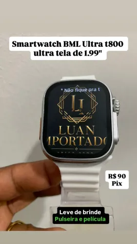 Smartwatch T800 Ultra C/ película e pulseira brinde
