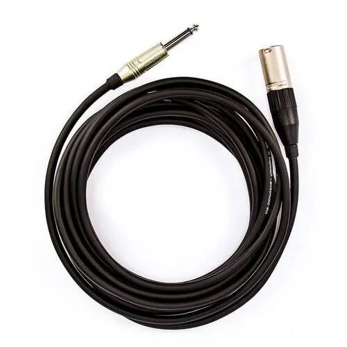 (Qt 03) Três Cabos de audio mono para microfone e outro instrumentos - 10 metros