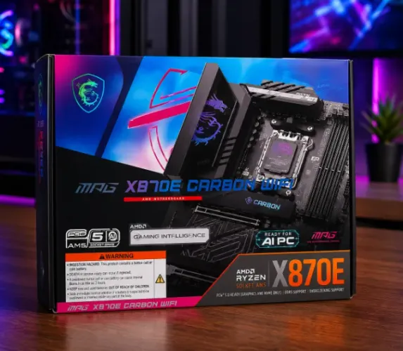 Placa Mãe MSI MPG X870E Carbon Wi-Fi AMD Soquete AM5