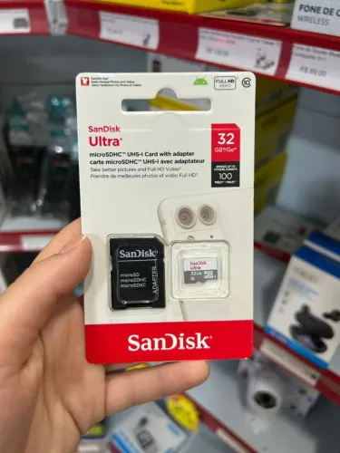Cartão SD 32GB Sandisk Original Classe 10 Gravação câmera