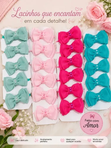 kit 10 lacinho gravatinha colorido 