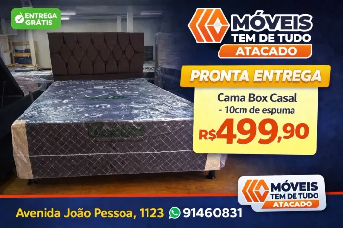 ?CONFORTO DE VERDADE! CAMA BOX CASAL 10CM COM ENTREGA GRÁTIS POR APENAS 499,99 ?