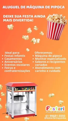 Pipoca doce e salgada