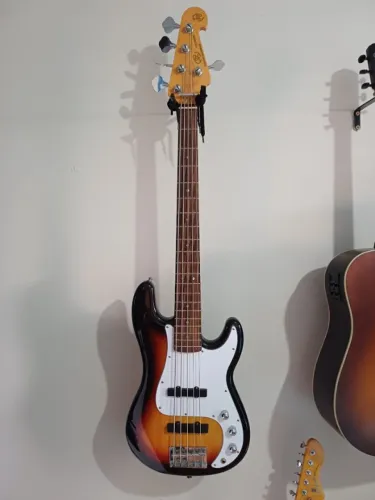 Contrabaixo Jazz Bass SX 5 Cordas - Blindado, Regulado + Bag