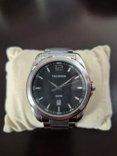 Relógio Analógico Masculino Technos TEC 426 Prata