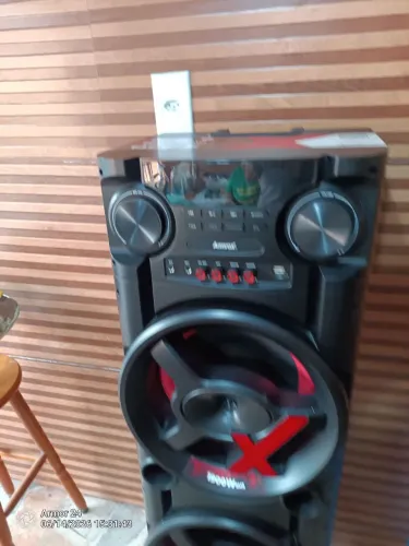 TORRE SOM 1900 WATTS COM MIXER PARA KARAOKE NOVÍSSIMA