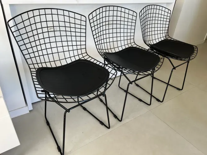 Cadeiras Bertoia pretas - 3 un