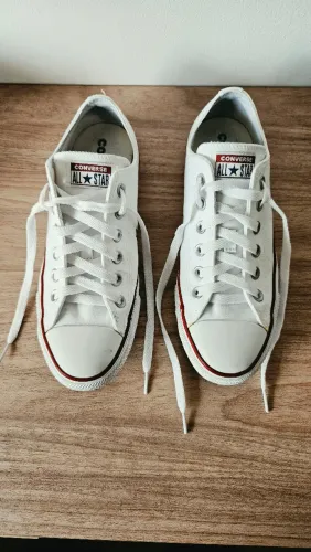 Tênis Converse All Star Chuck Taylor Branco Baixo - Tamanho 37 (Usado 4x)