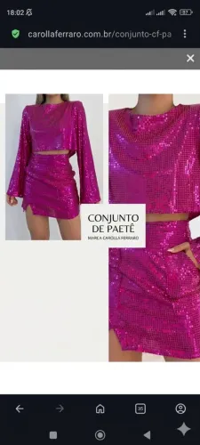 Conjunto Paetê CAROLLA FERRARO 