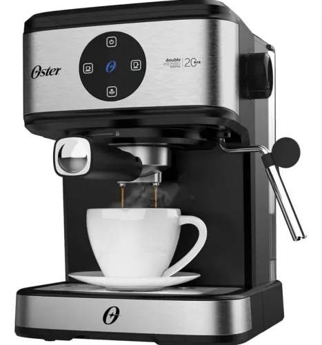 Cafeteira expresso Double digital Oster Cor aço escovado