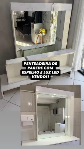 Penteadeira com espelho e luz led
