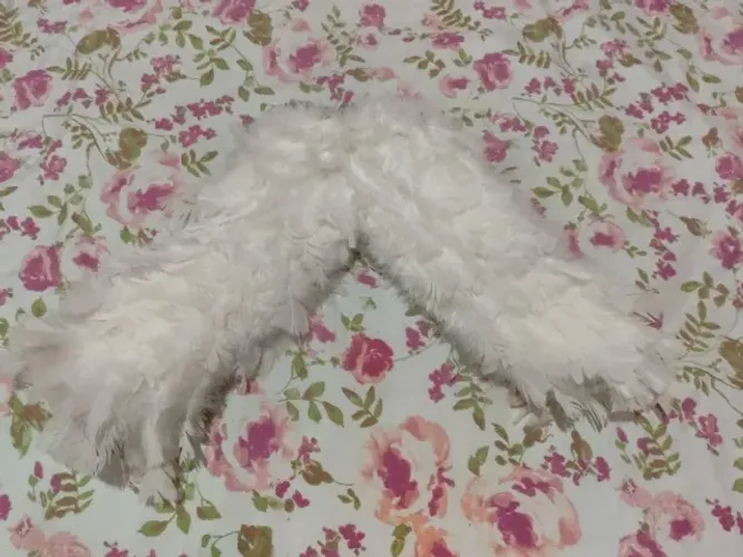 asas de anjo brancas fantasia tamanho pequeno/médio