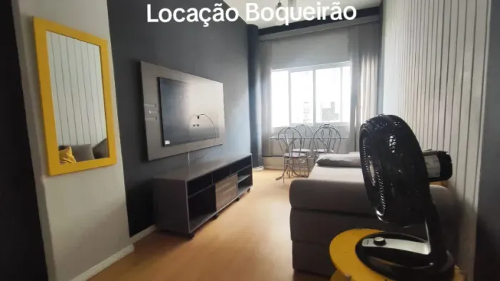 Locação 1 quarto mobiliado vista mar Boqueirão Santos