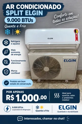 Ar condicionado 9mil btus slip elgin