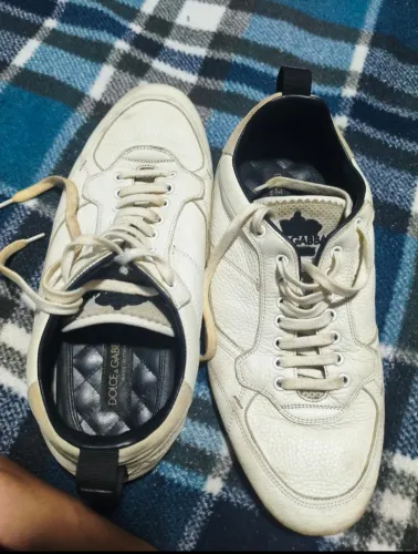 tênis sneaker de couro da grife italiana Dolce & Gabbana 