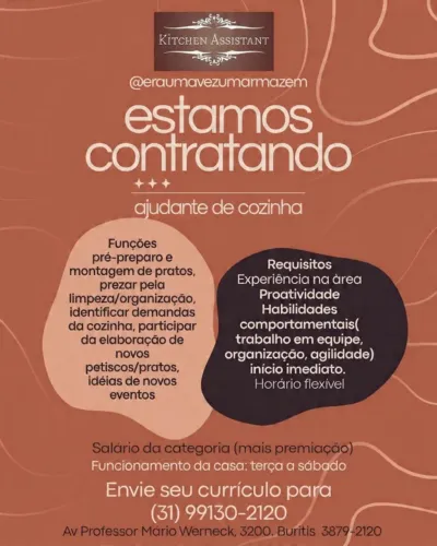 auxiliar de cozinha