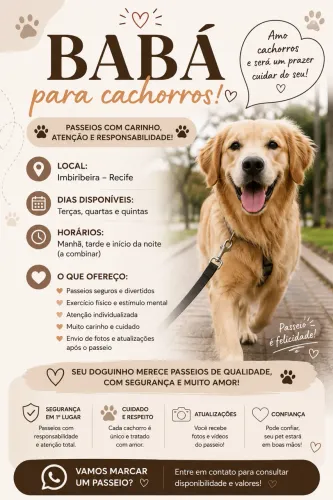 Babá para cachorros