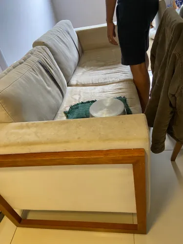 Sofá 3 lugares de linho