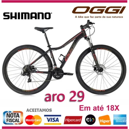 Bike Oggi Float Sport Aro 29 Shimano 21 Marchas, Tam 19, Unissex, Novíssima, Nota, Garant 