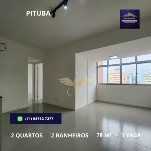 APARTAMENTO 2 QUARTOS (1 SUÍTE), 78M², NA PITUBA