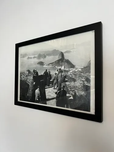 Quadro preto e branco Rio antigo 45cm x 33cm