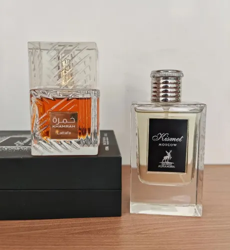 Perfume árabe Khamrah Lattafa e Kismet Moscow Maison Alhambra