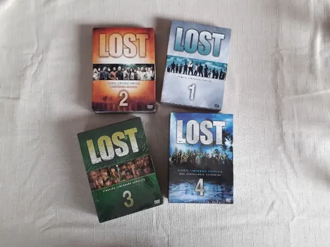 DVD Box coleção série Lost 1ª-2ª-3ª-4ª temporadas - dvds originais