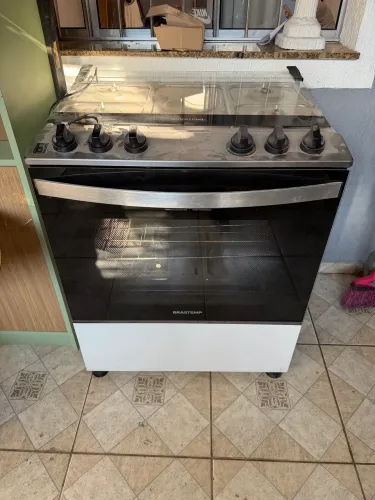 Fogão forno Brastemp Inox 5 bocas industrial