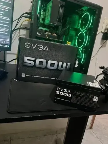 Fonte EVGA, 500W, 80 Plus White, PFC Ativo