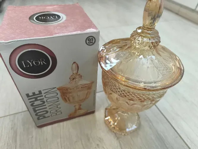 Potiche Bomboniere Lyor Brandon Âmbar 24,5cm | Novo na Caixa