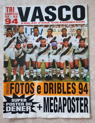 Revista Vasco da Gama Tri Campeão Carioca 1994 com Pôster Gigante