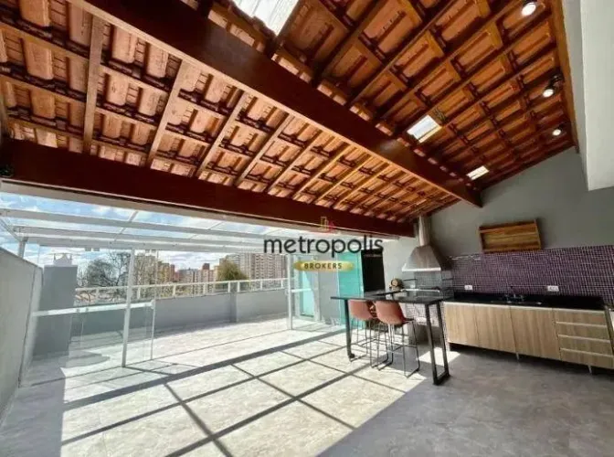 Cobertura com 3 dormitórios à venda, 140 m² por R$ 800.000,00 - Vila Valparaíso - Santo An