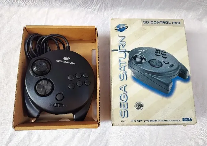 Controle Joystick 3d Original Para Sega Saturn Na Caixa