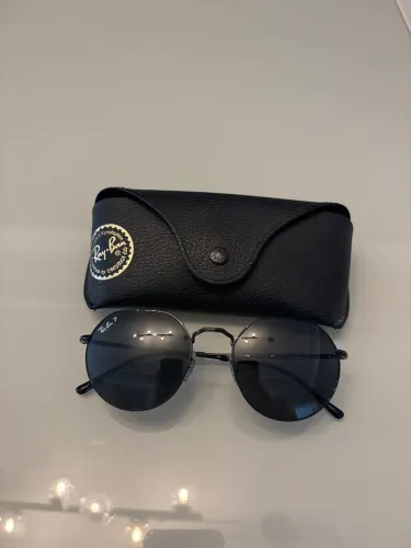Rayban Over Metal ARMAÇÃO Polido Preto LENTES Cinza-escuro