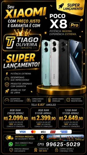Poco X8 pro 12 gb ram 512 gb armaz.