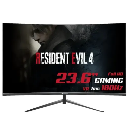 Monitor Gamer SuperFrame Precision, 23.6 Pol, Curvo, Full HD, 1ms, 180Hz, 99% sRGB, FreeSy
