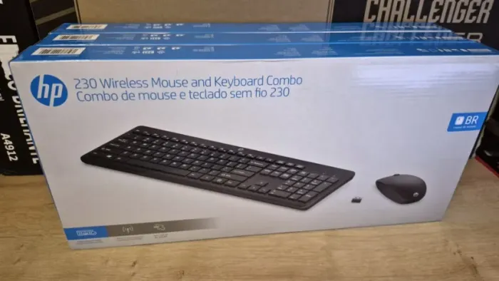 Teclado e mouse HP, novo, lacrado, com garantia!