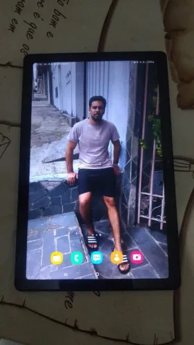 Tablet Galaxy Tab A7 - conservado, completo e pronto para uso