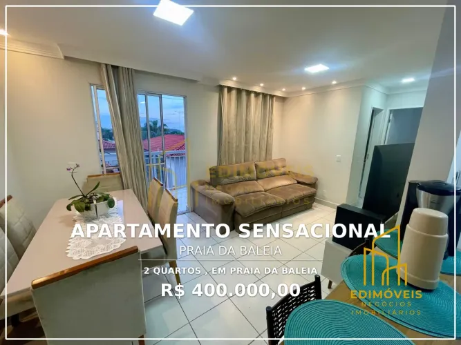 Exclusivo apartamento com suíte e salão de festas na Praia da Baleia