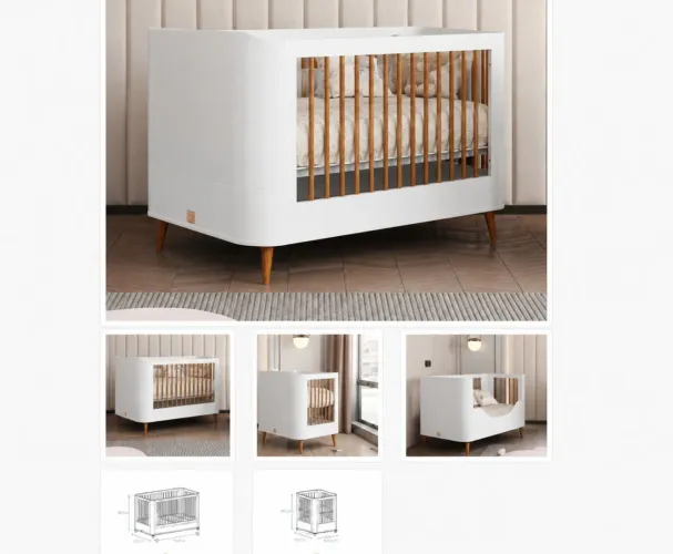 Berço BIA SLIM AMERICANO-VIRA MINI CAMA - CIA DO BEBÊ  - PRA VENDER LOGO