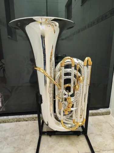 Tuba 5/4 HS Musical TB6 Sib - Prata c/ Ouro - NOVA R$ 29.990 - Aceito trocas - Parcelo 21x